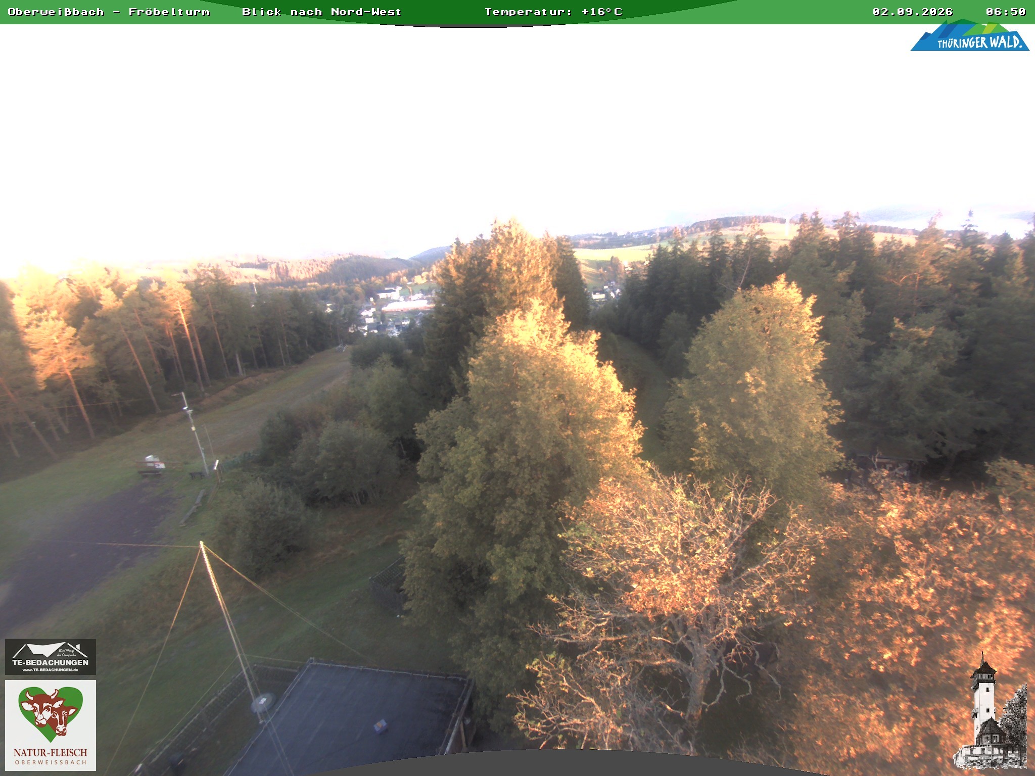 Archiv Foto Webcam Oberweissbach - Blick vom Fröbelturm