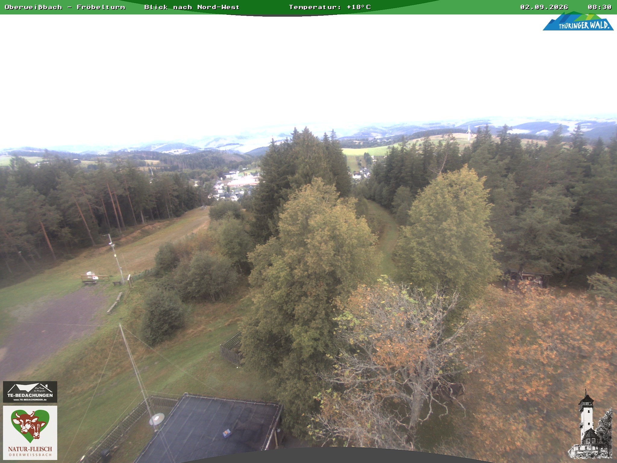 Archiv Foto Webcam Oberweissbach - Blick vom Fröbelturm