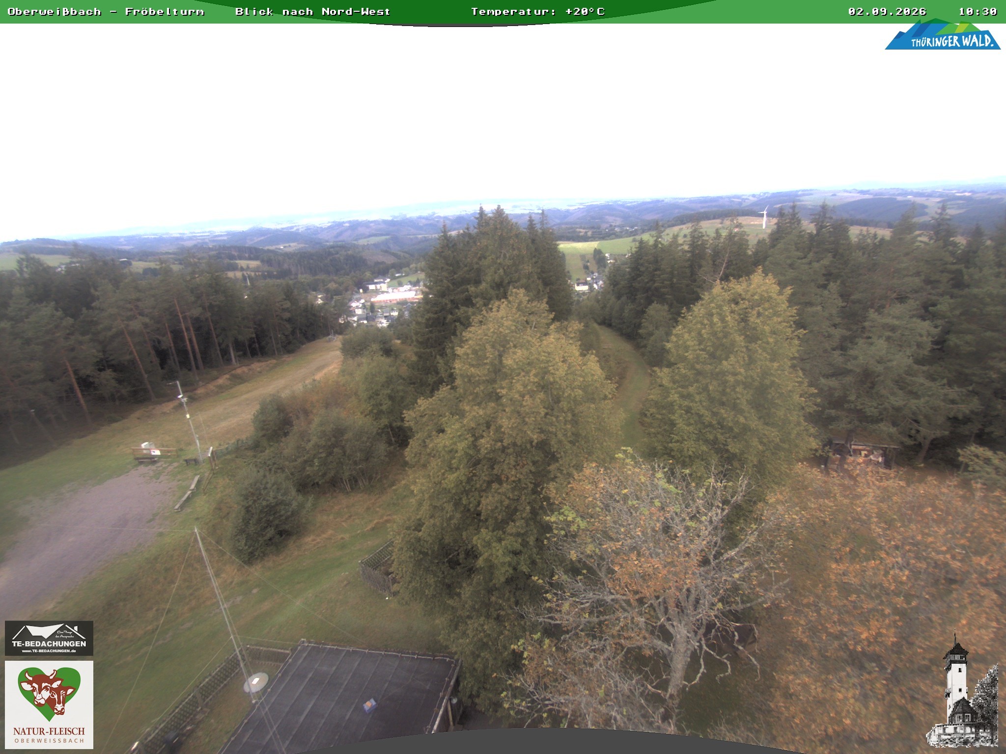 Archiv Foto Webcam Oberweissbach - Blick vom Fröbelturm