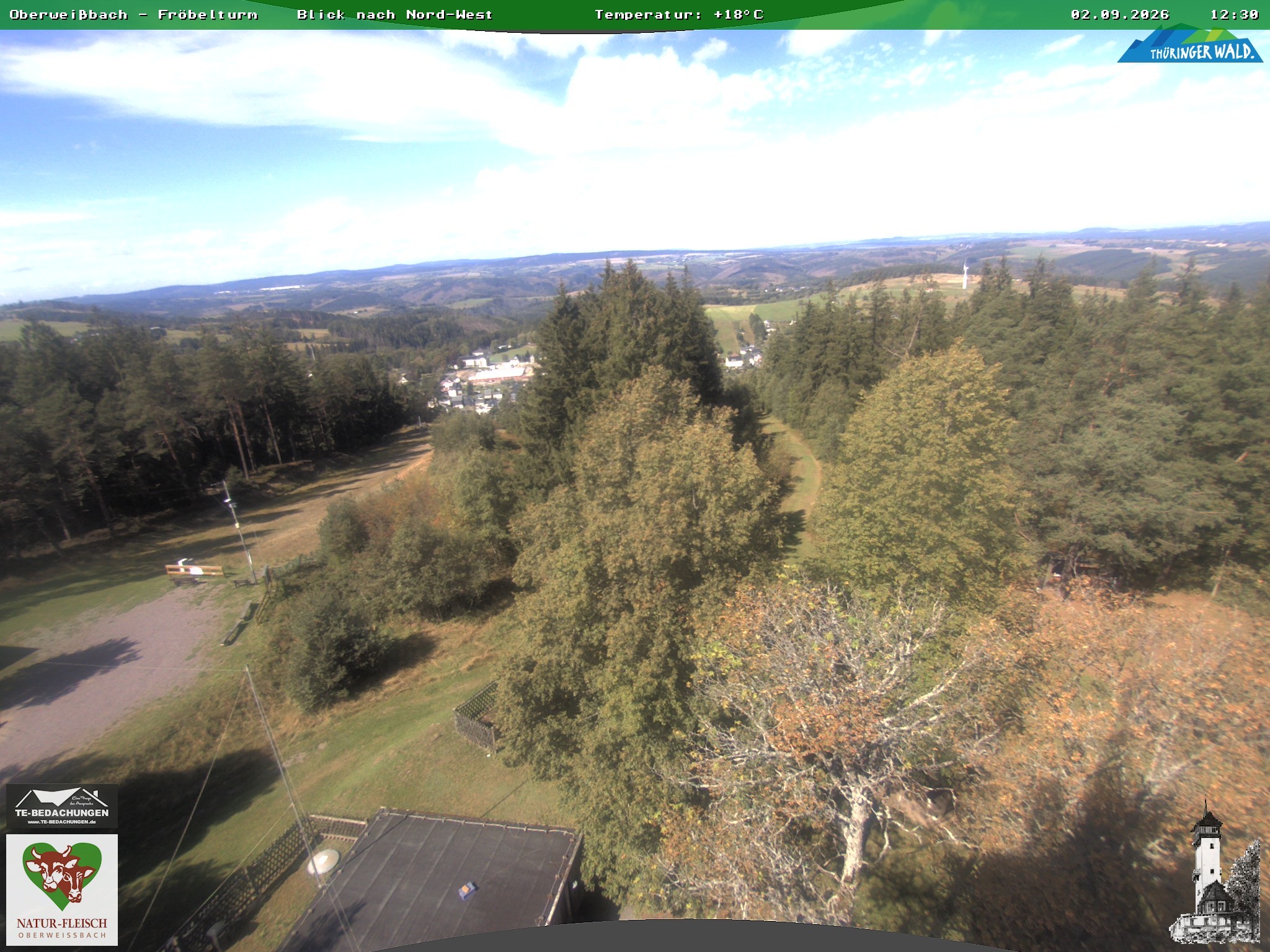 Archiv Foto Webcam Oberweissbach - Blick vom Fröbelturm