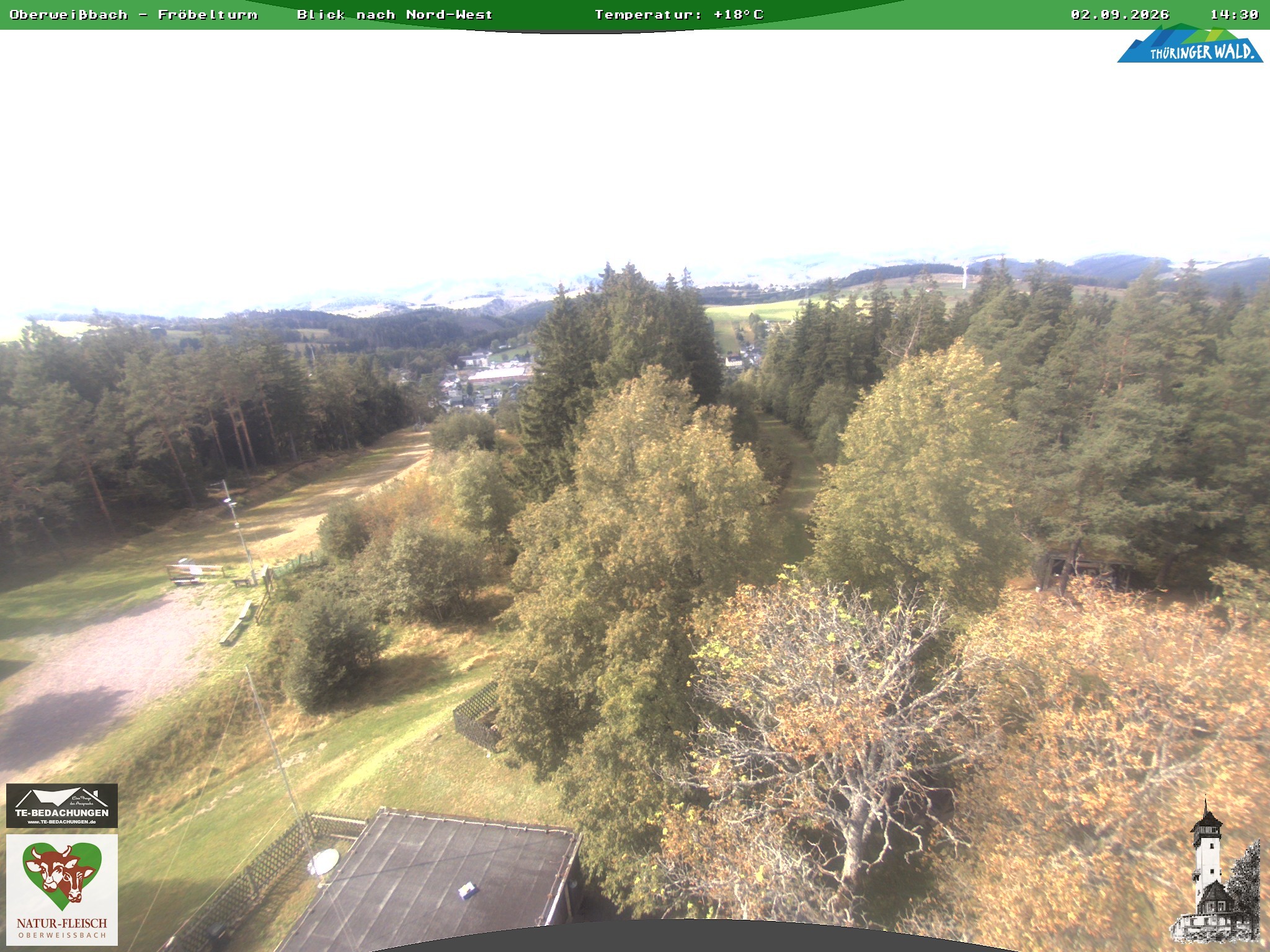 Archiv Foto Webcam Oberweissbach - Blick vom Fröbelturm