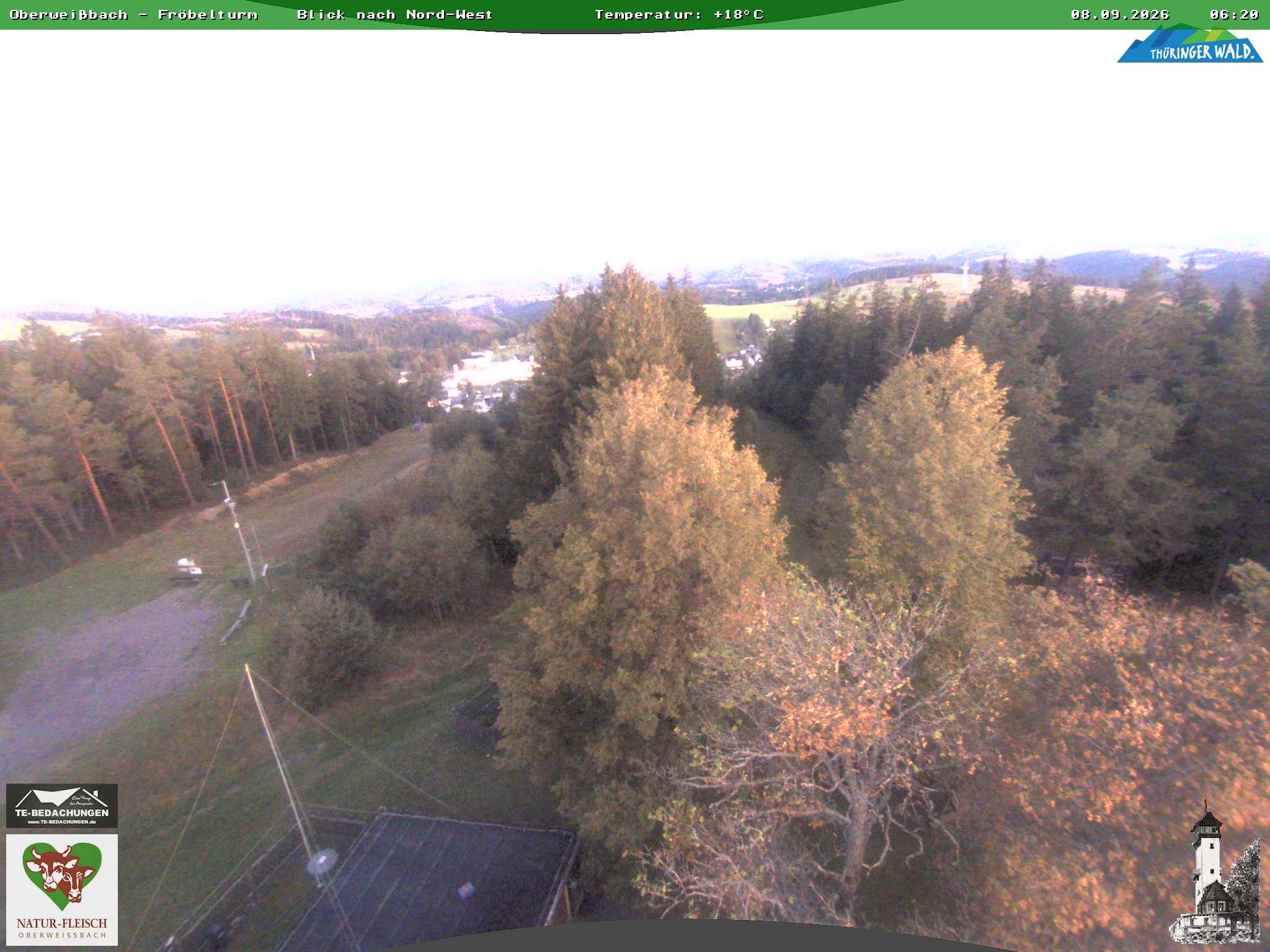 Archiv Foto Webcam Oberweissbach - Blick vom Fröbelturm