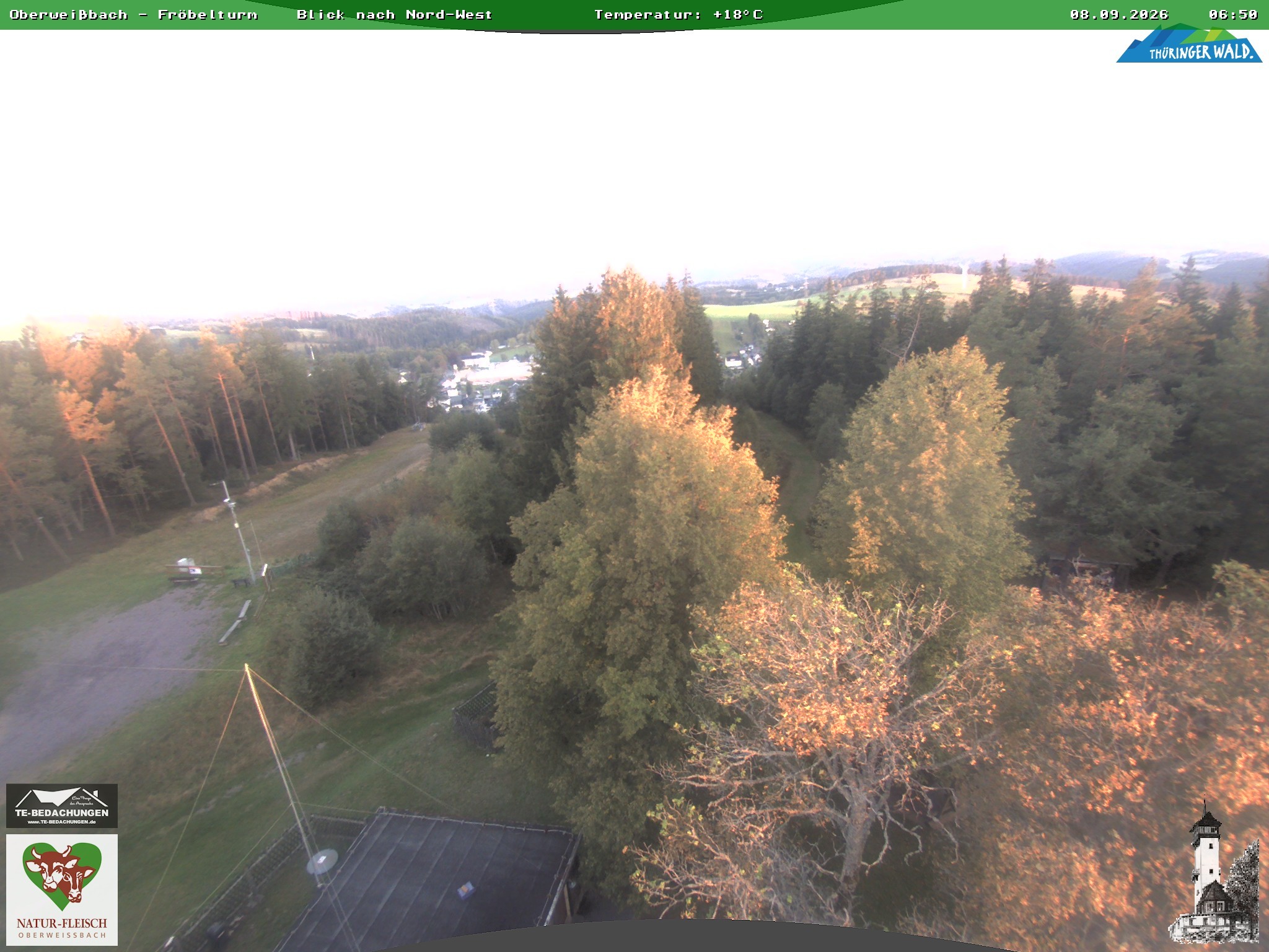 Archiv Foto Webcam Oberweissbach - Blick vom Fröbelturm
