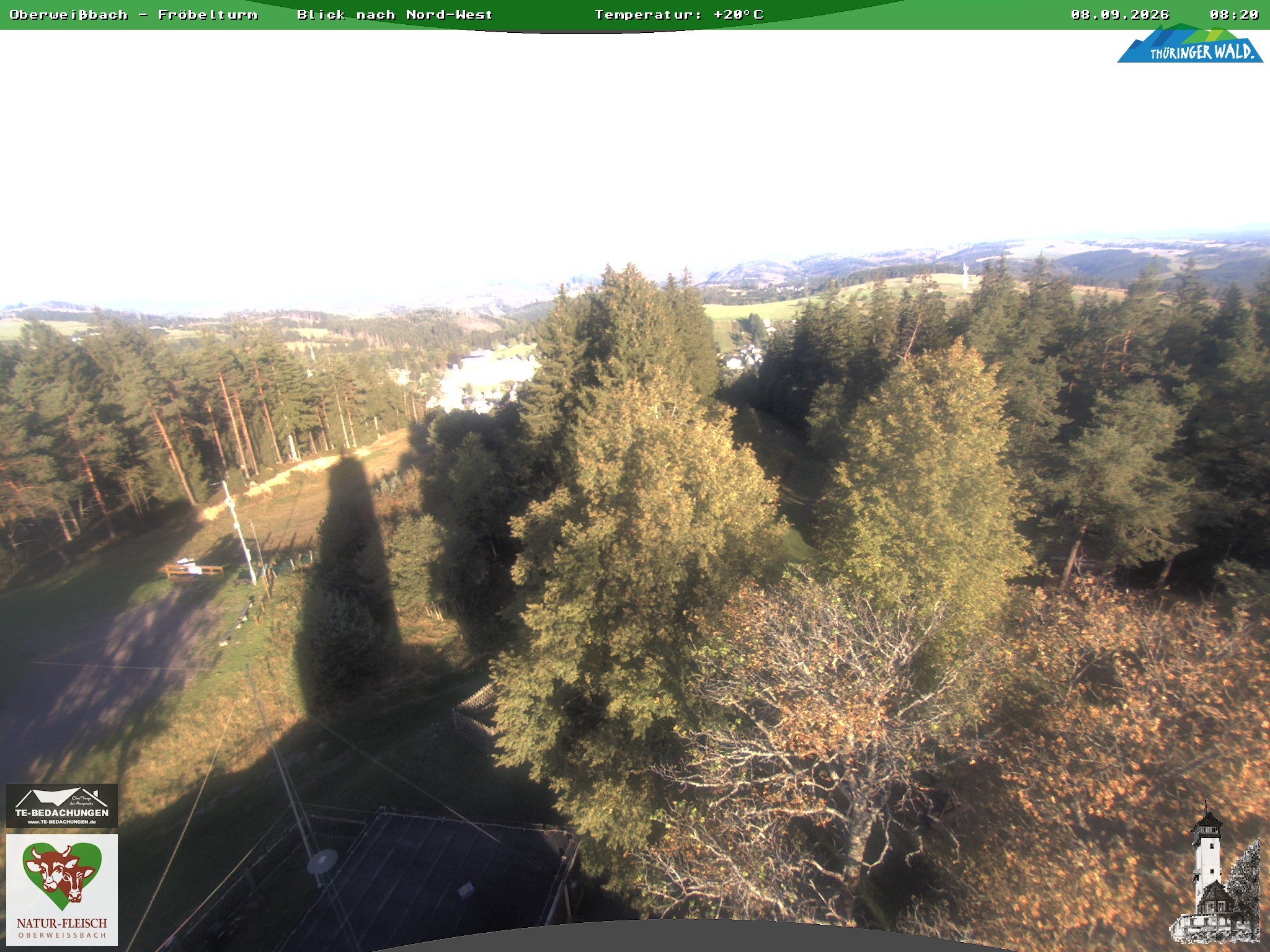 Archiv Foto Webcam Oberweissbach - Blick vom Fröbelturm