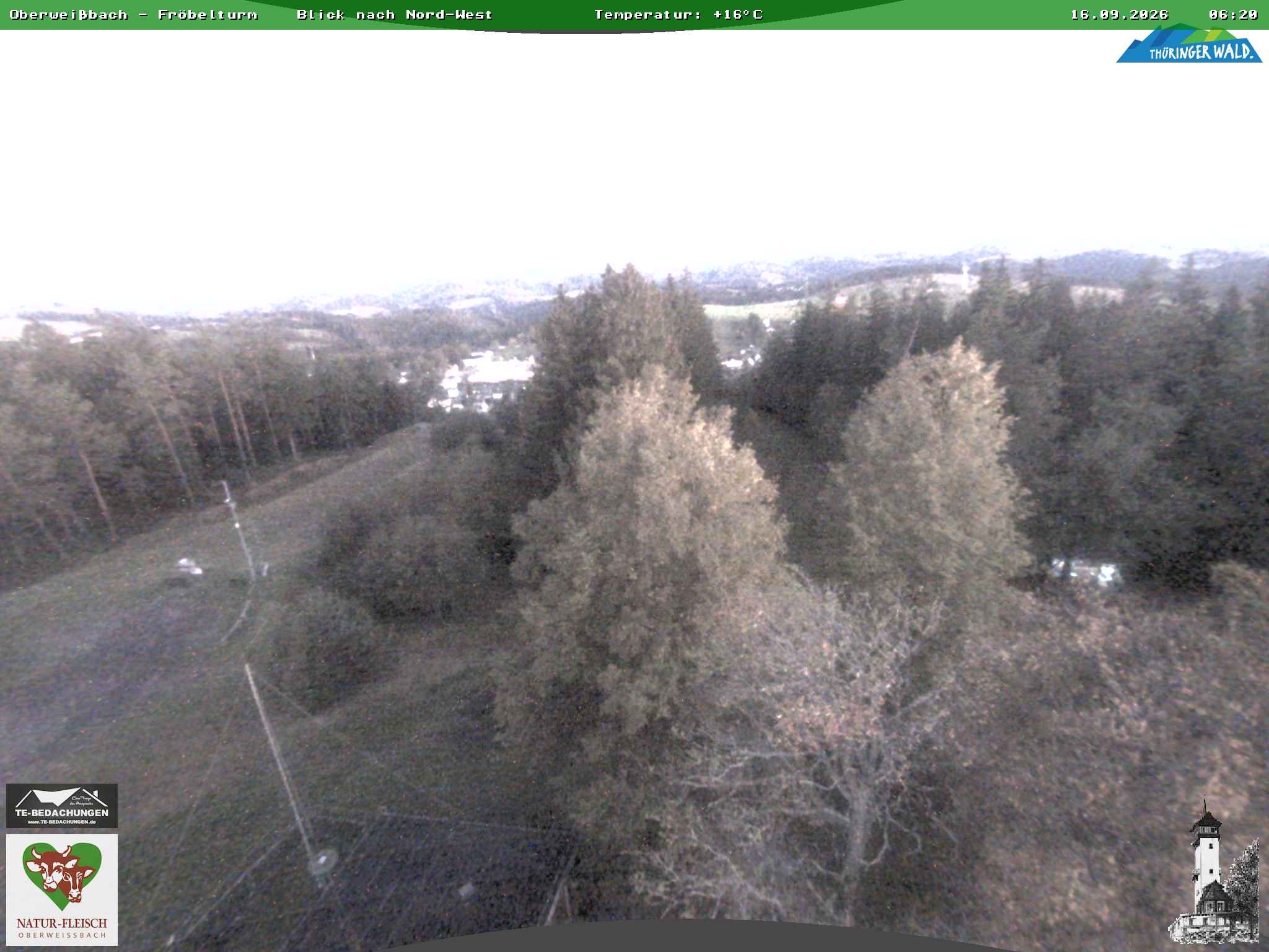 Archiv Foto Webcam Oberweissbach - Blick vom Fröbelturm