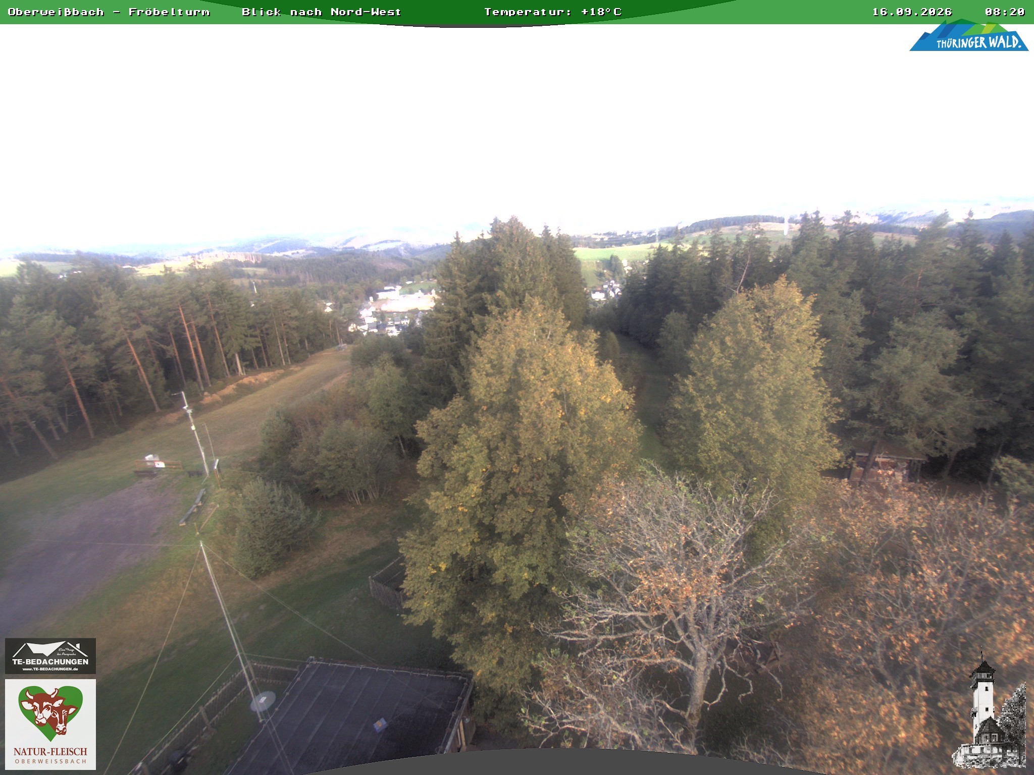 Archiv Foto Webcam Oberweissbach - Blick vom Fröbelturm