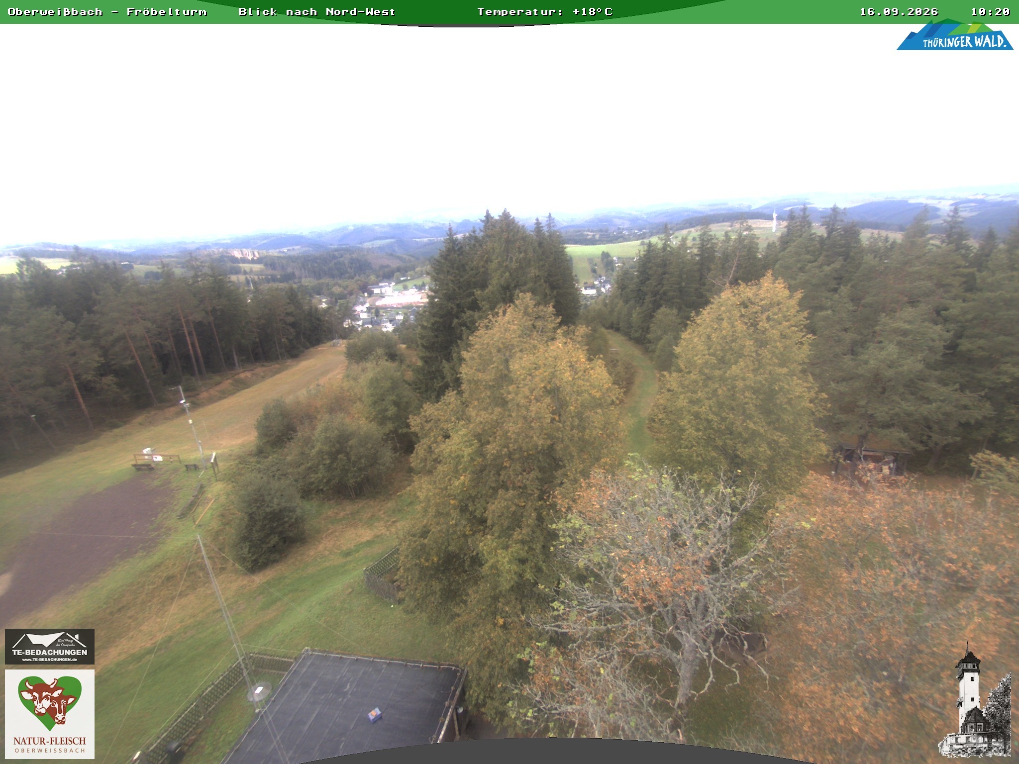 Archiv Foto Webcam Oberweissbach - Blick vom Fröbelturm