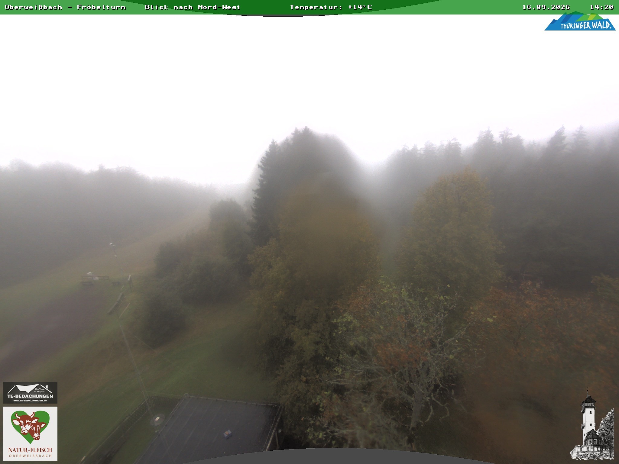 Archiv Foto Webcam Oberweissbach - Blick vom Fröbelturm