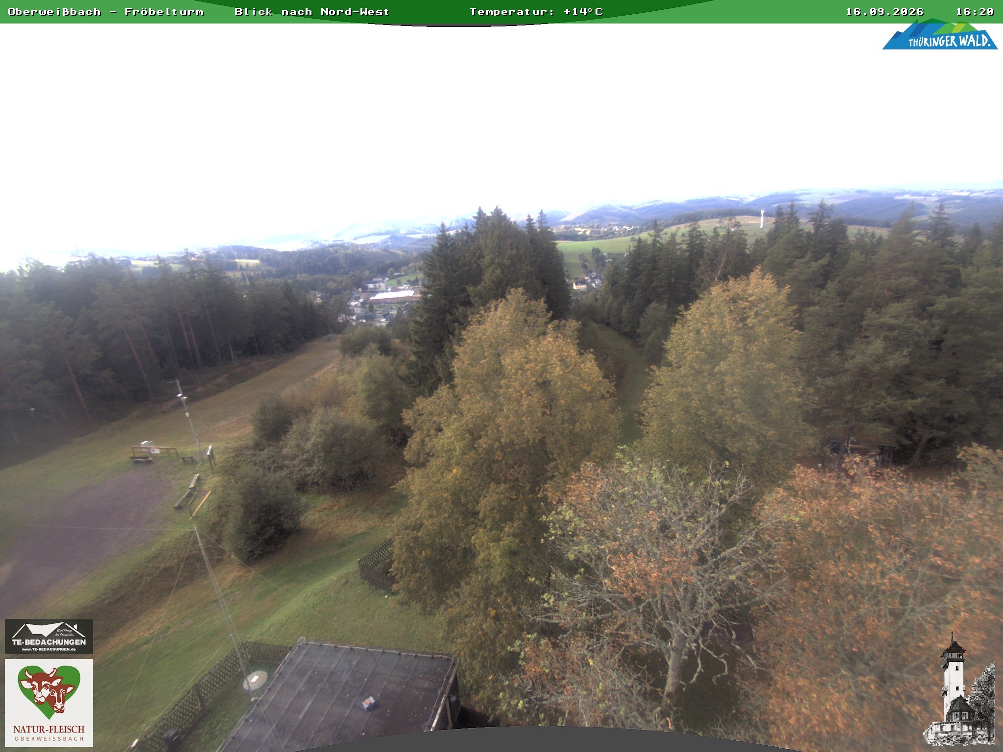 Archiv Foto Webcam Oberweissbach - Blick vom Fröbelturm