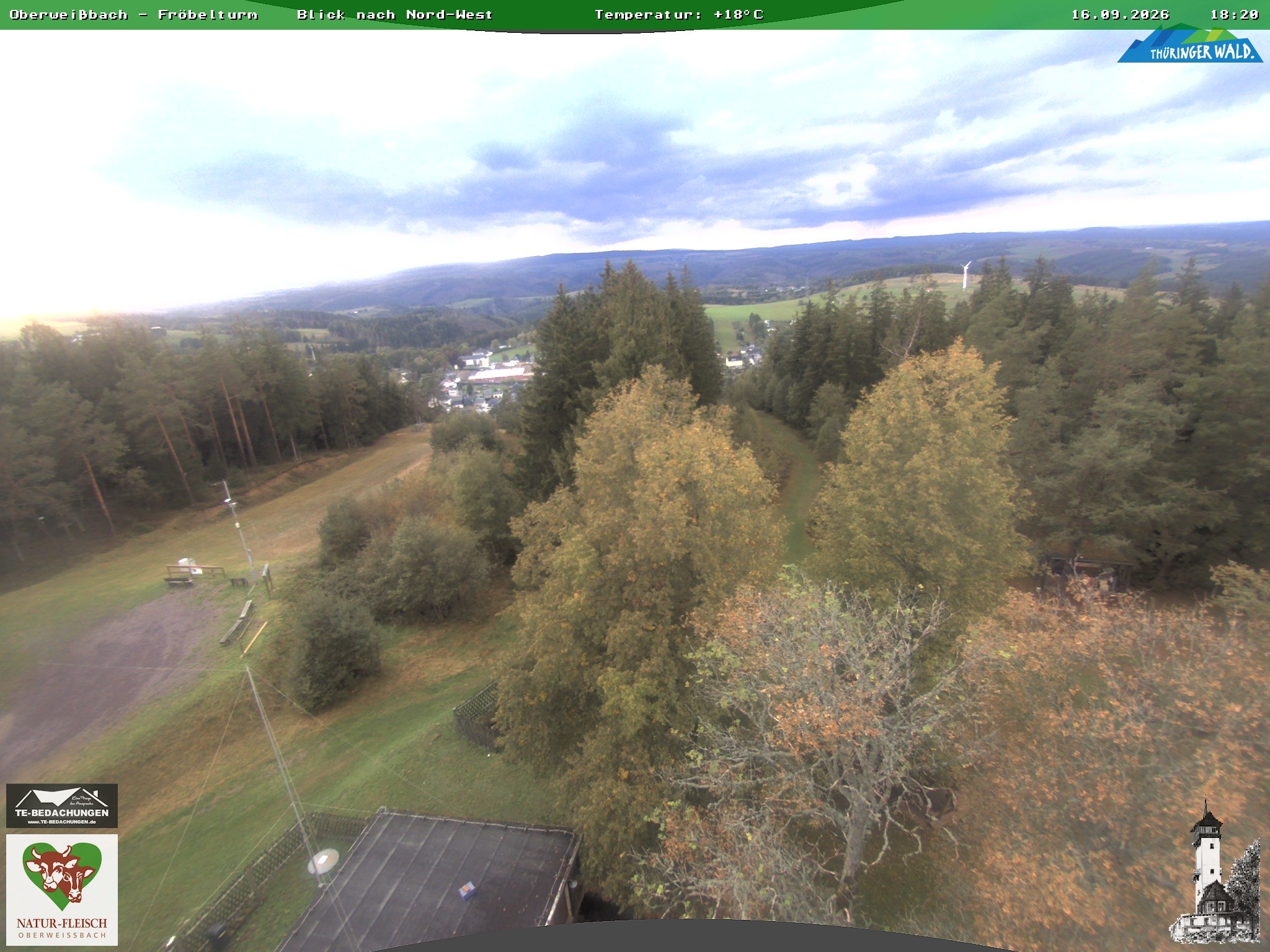Archiv Foto Webcam Oberweissbach - Blick vom Fröbelturm