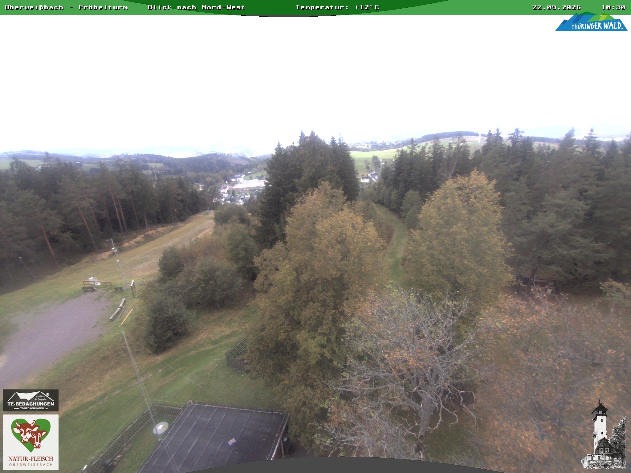 Archiv Foto Webcam Oberweissbach - Blick vom Fröbelturm