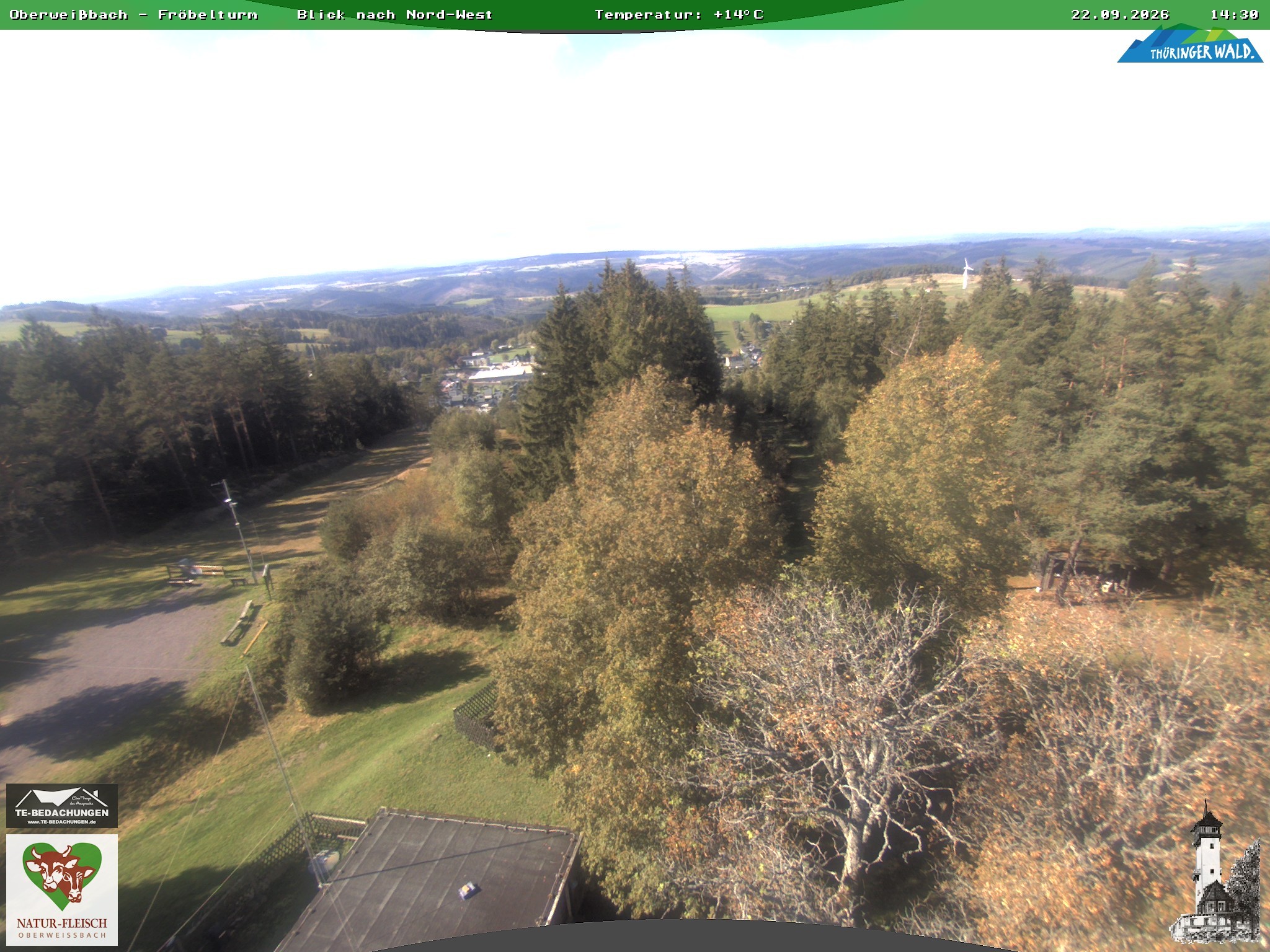 Archiv Foto Webcam Oberweissbach - Blick vom Fröbelturm