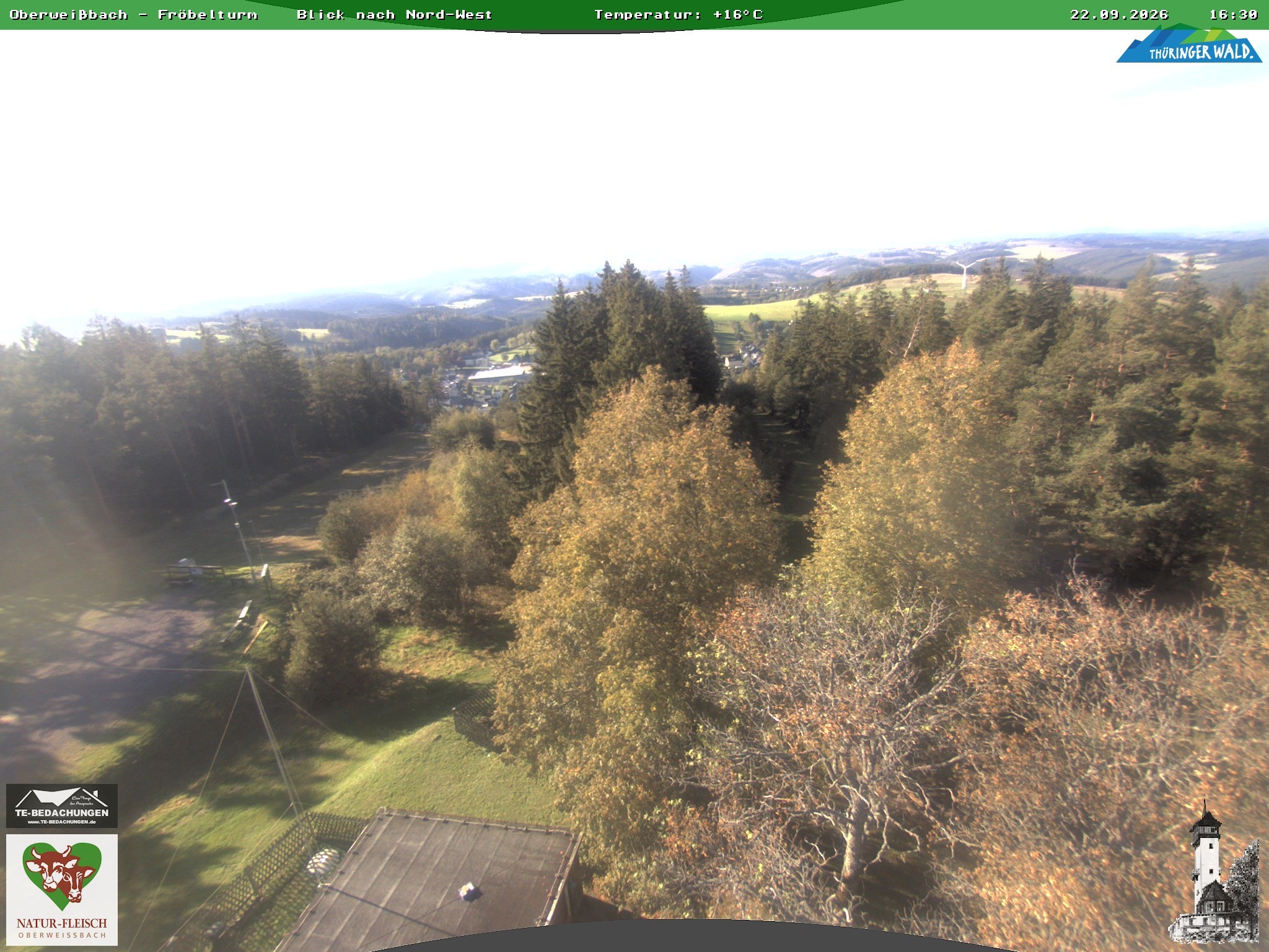 Archiv Foto Webcam Oberweissbach - Blick vom Fröbelturm