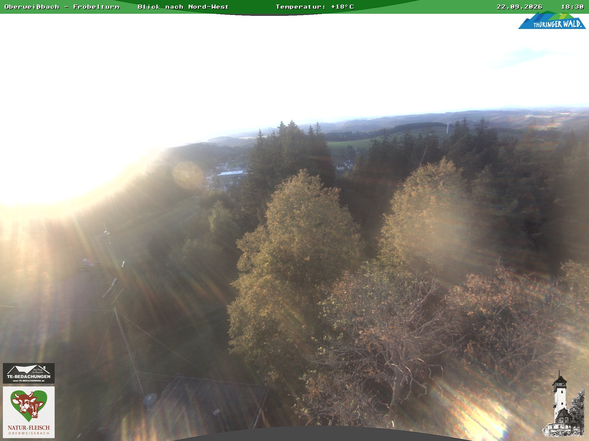 Archiv Foto Webcam Oberweissbach - Blick vom Fröbelturm