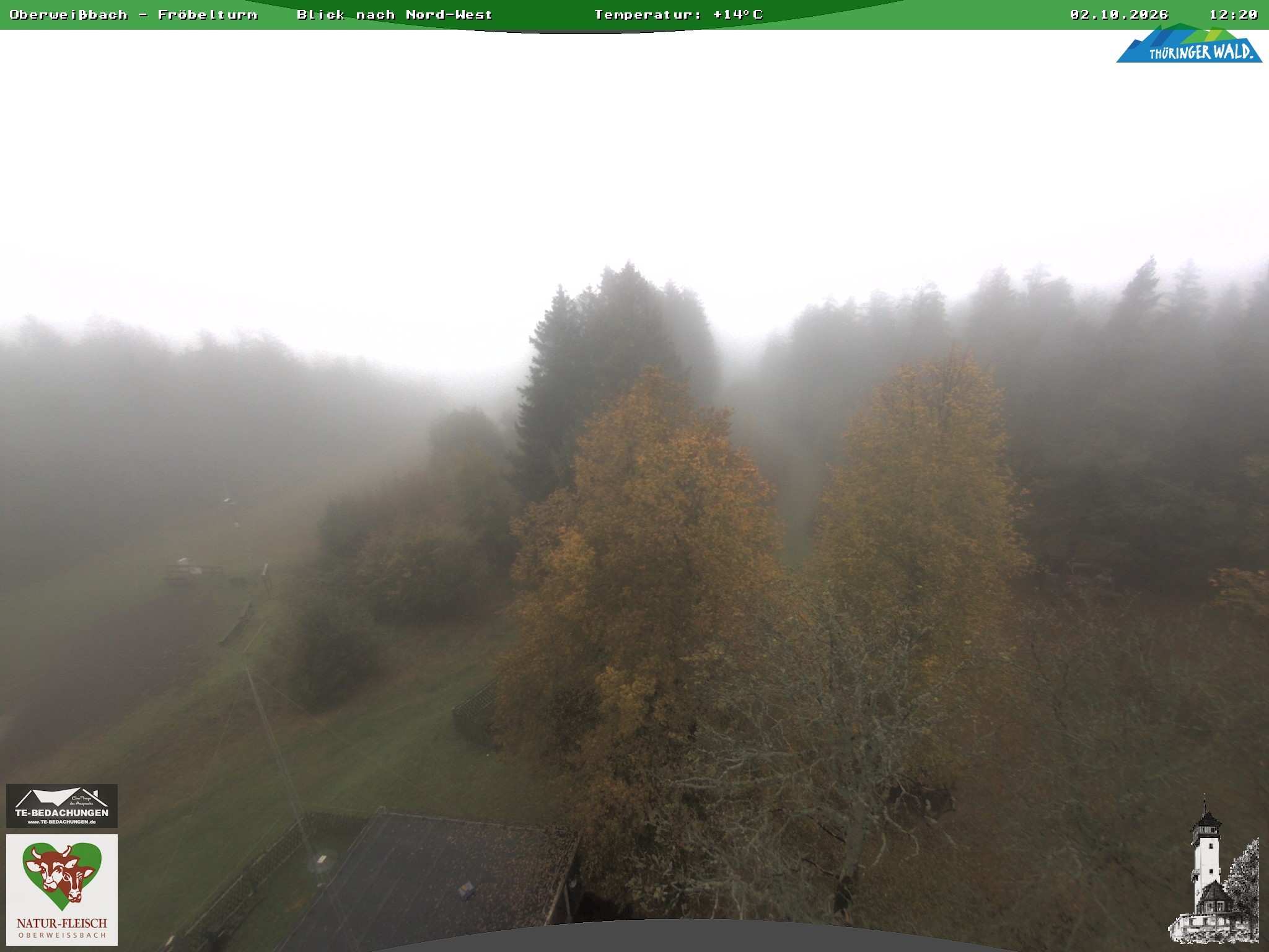 Archived image Webcam Oberweissbach - View from Froebelturm Restaurant