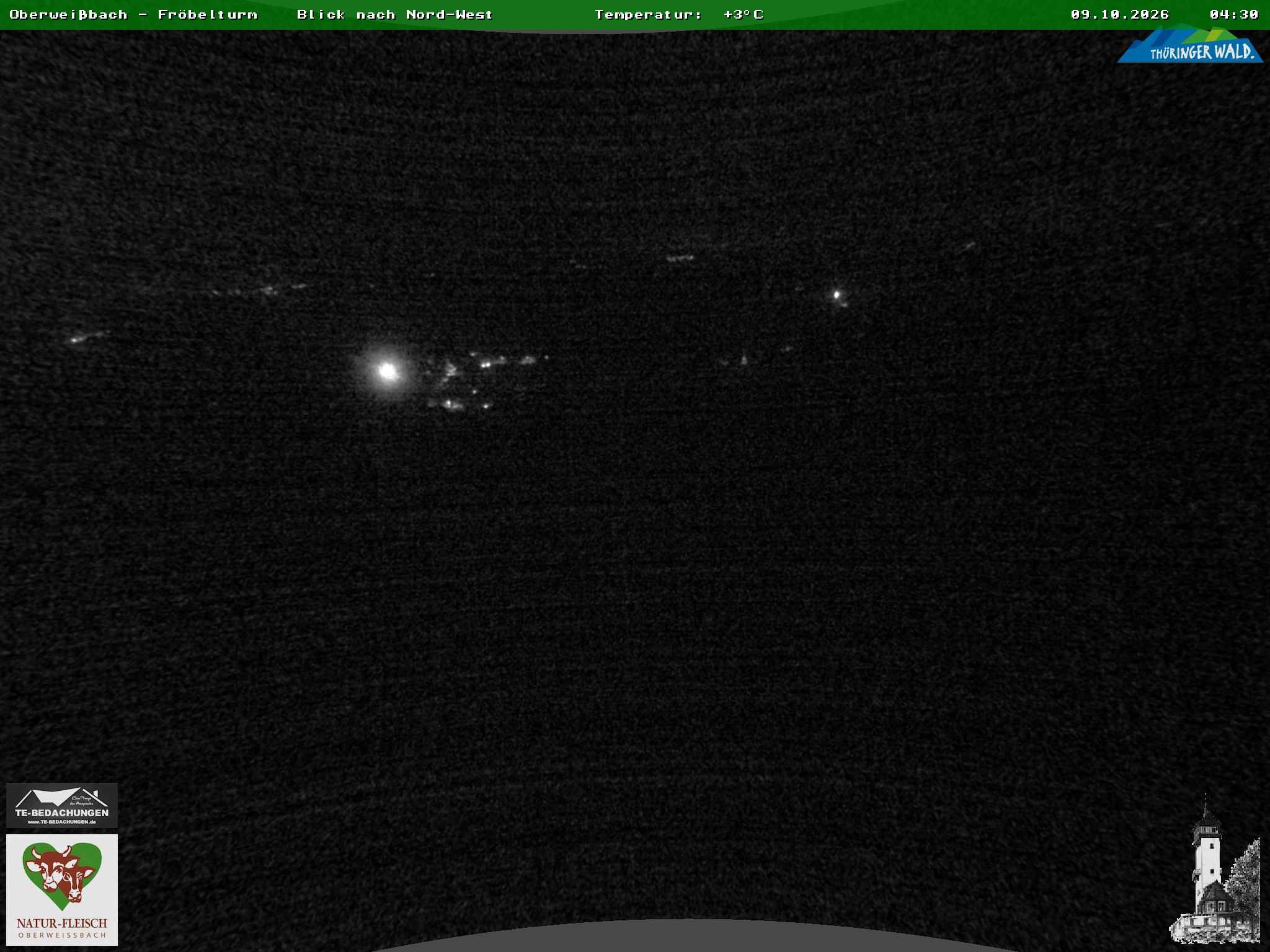 Archived image Webcam Oberweissbach - View from Froebelturm Restaurant