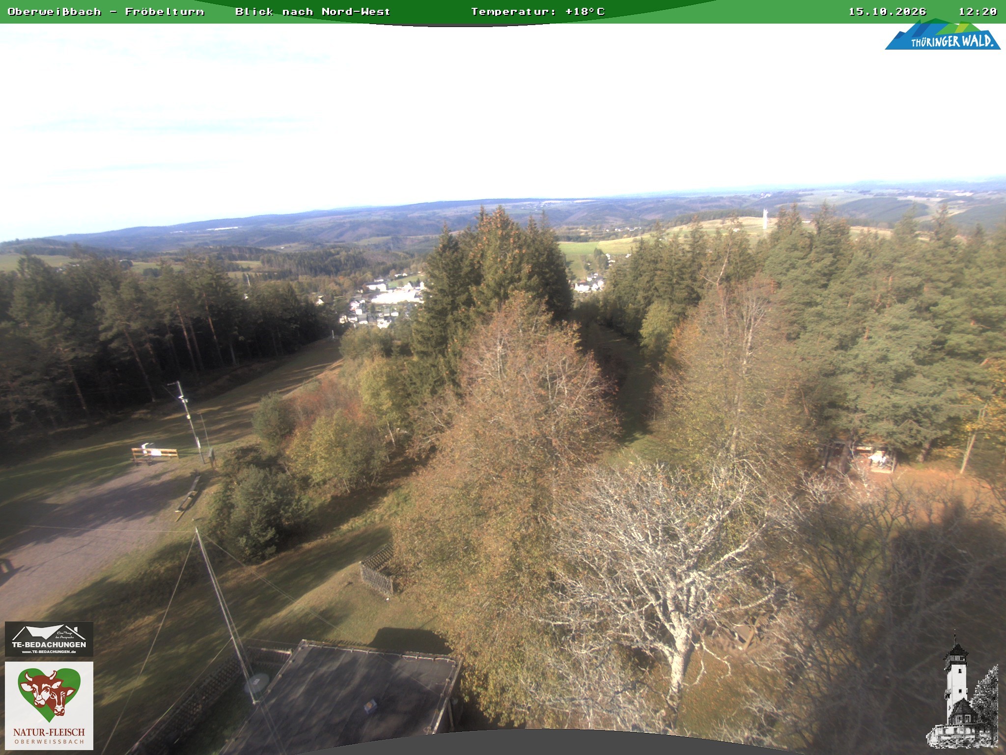 Archiv Foto Webcam Oberweissbach - Blick vom Fröbelturm