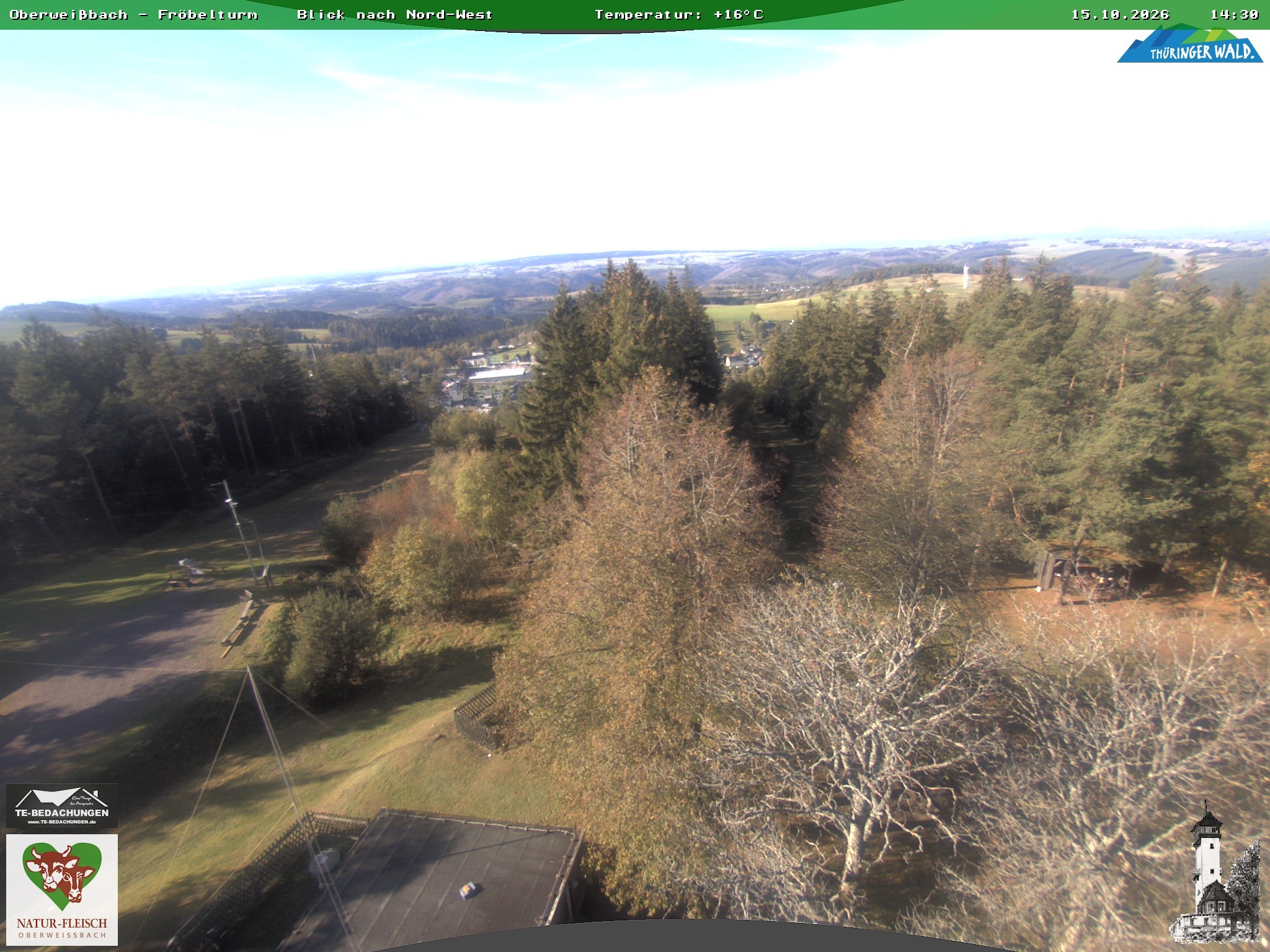 Archiv Foto Webcam Oberweissbach - Blick vom Fröbelturm