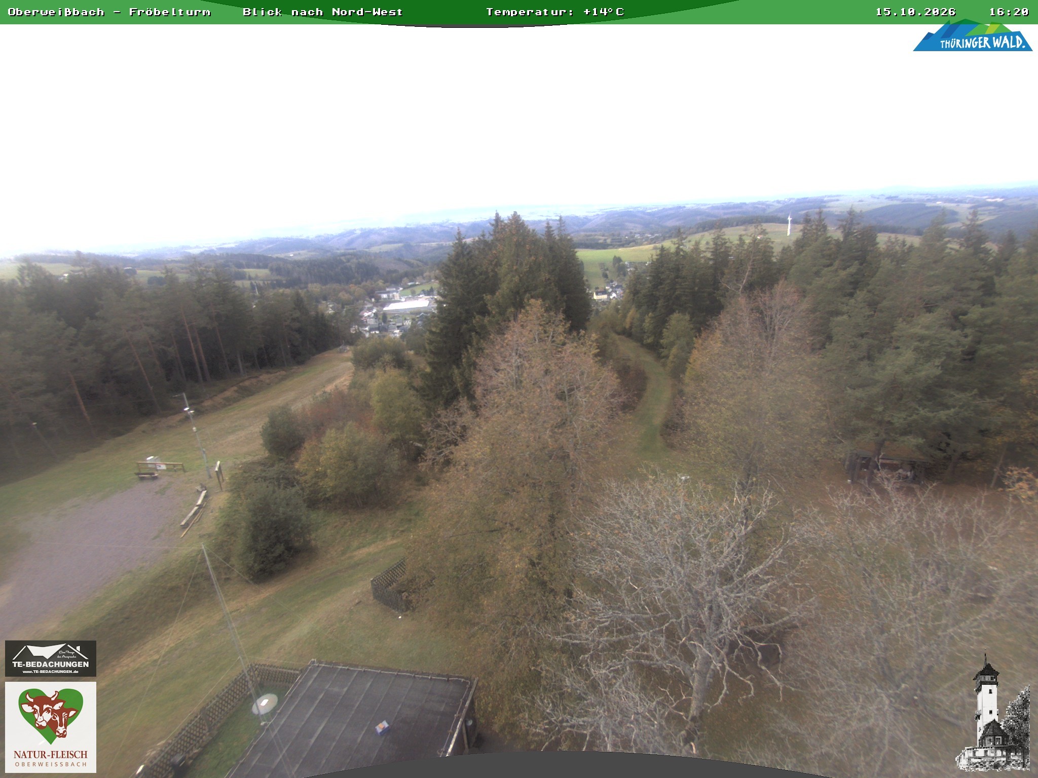 Archiv Foto Webcam Oberweissbach - Blick vom Fröbelturm