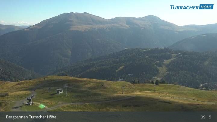 Archiv Foto Webcam Turracher Höhe: Blick Richtung Tal