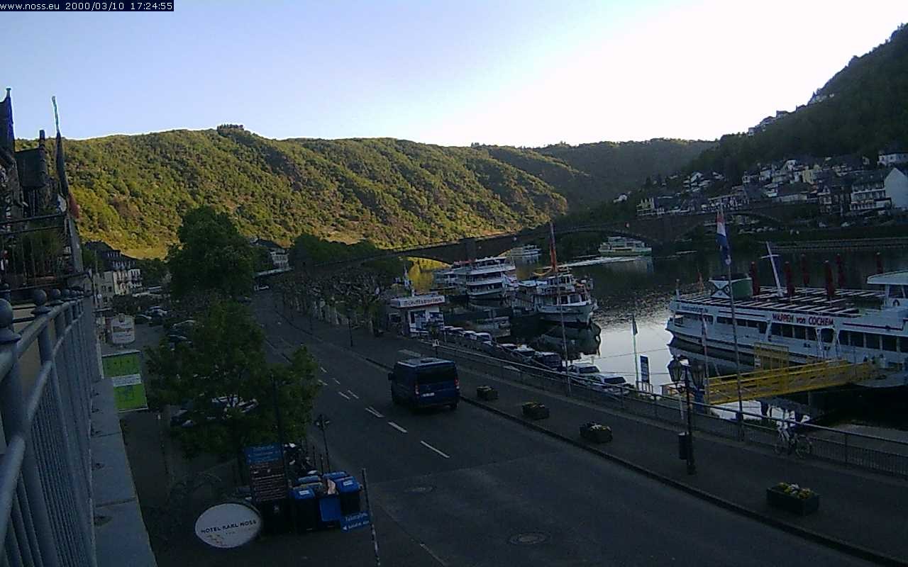 Archiv Foto Webcam Cochem Uferpromenade - Blick auf die Mosel