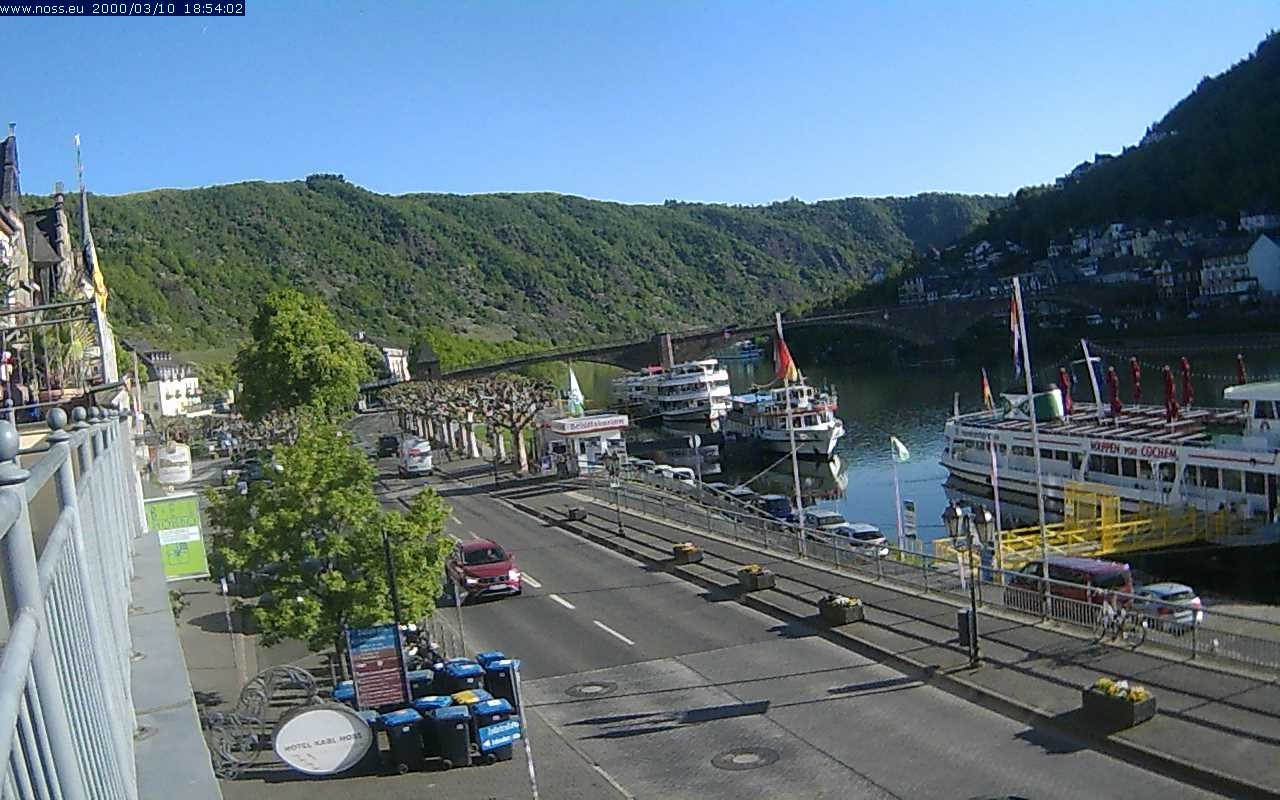Archiv Foto Webcam Cochem Uferpromenade - Blick auf die Mosel