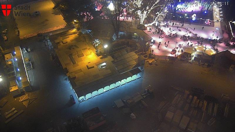 Archiv Foto Webcam Wien - Rathausplatz