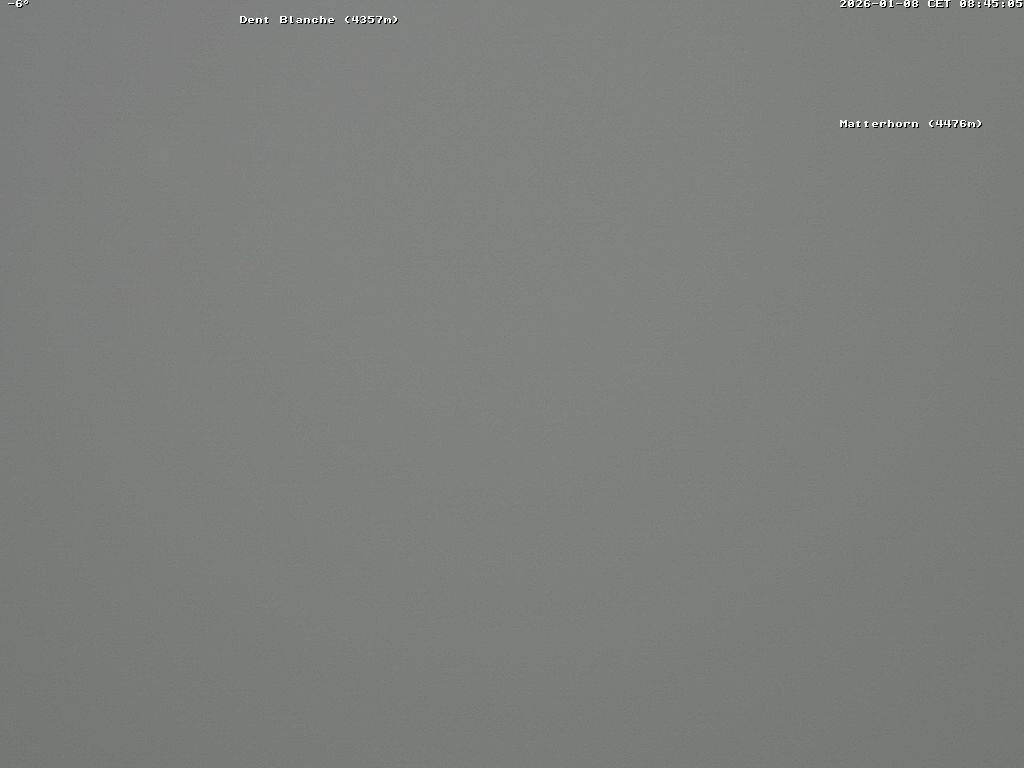 Archiv Foto Webcam Thyon: Les Masses - Blick Richtung Dent Blanche und Matterhorn