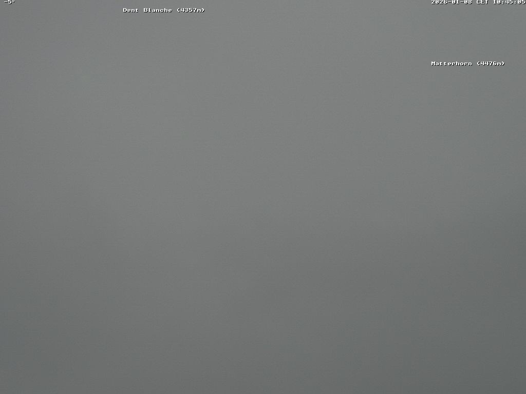 Archiv Foto Webcam Thyon: Les Masses - Blick Richtung Dent Blanche und Matterhorn