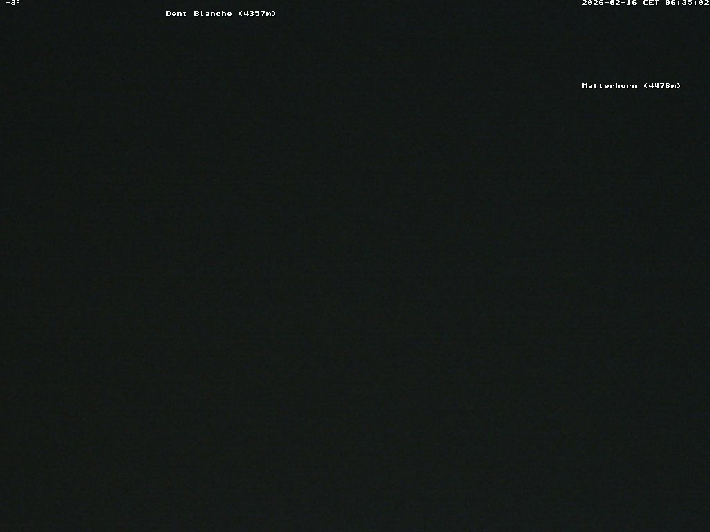 Archiv Foto Webcam Thyon: Les Masses - Blick Richtung Dent Blanche und Matterhorn