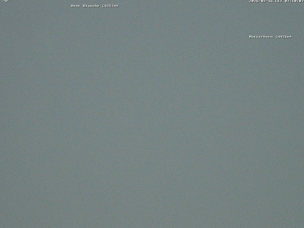 Archiv Foto Webcam Thyon: Les Masses - Blick Richtung Dent Blanche und Matterhorn