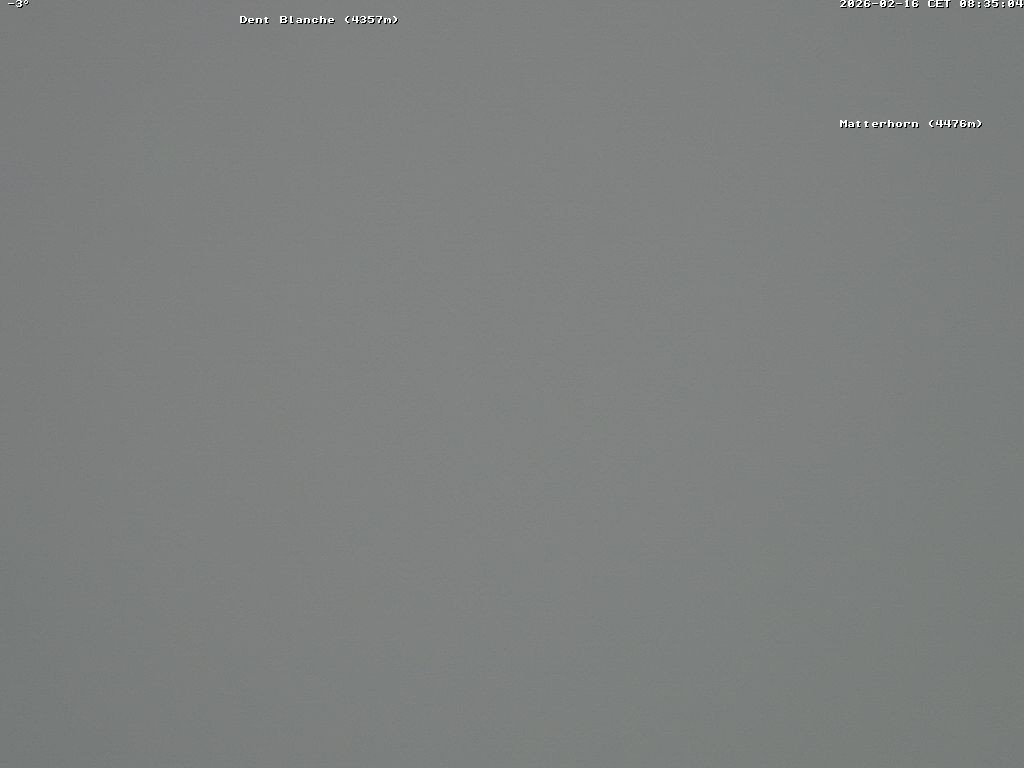 Archiv Foto Webcam Thyon: Les Masses - Blick Richtung Dent Blanche und Matterhorn