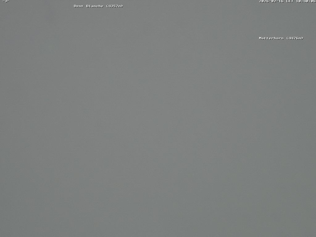 Archiv Foto Webcam Thyon: Les Masses - Blick Richtung Dent Blanche und Matterhorn