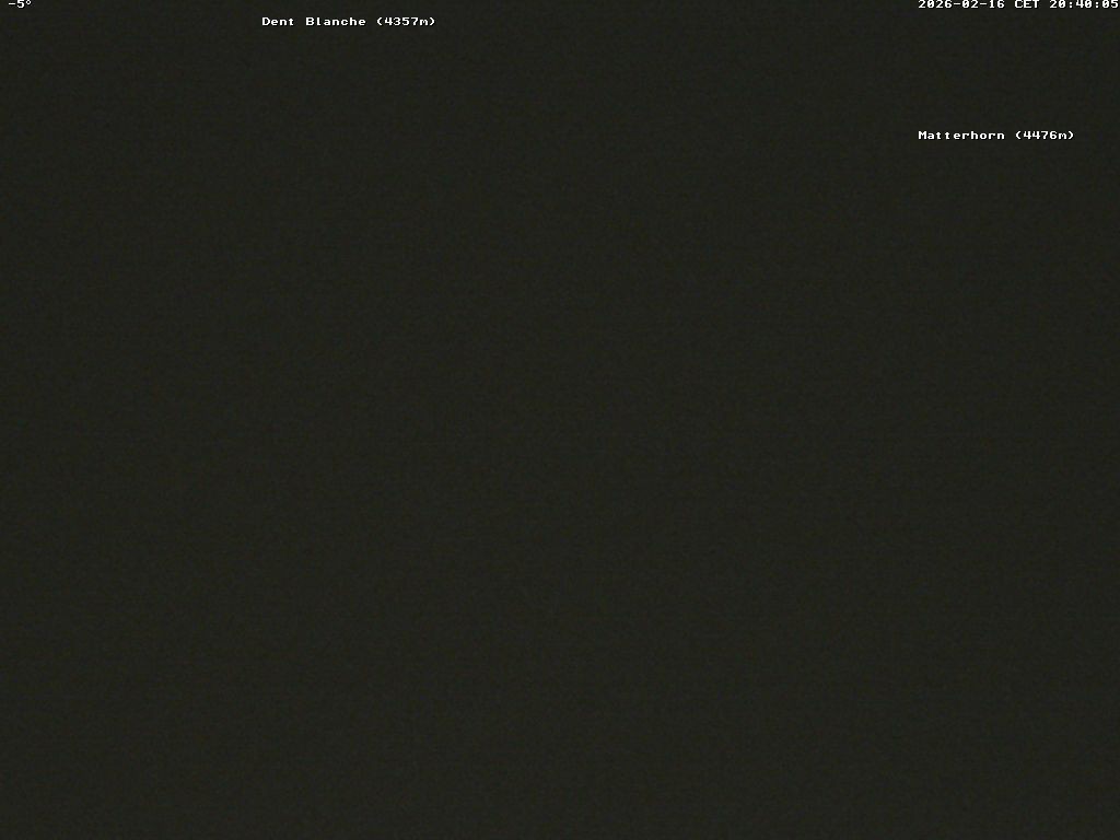 Archived image Webcam Thyon: Les Masses - View of Dent Blanche and Matterhorn