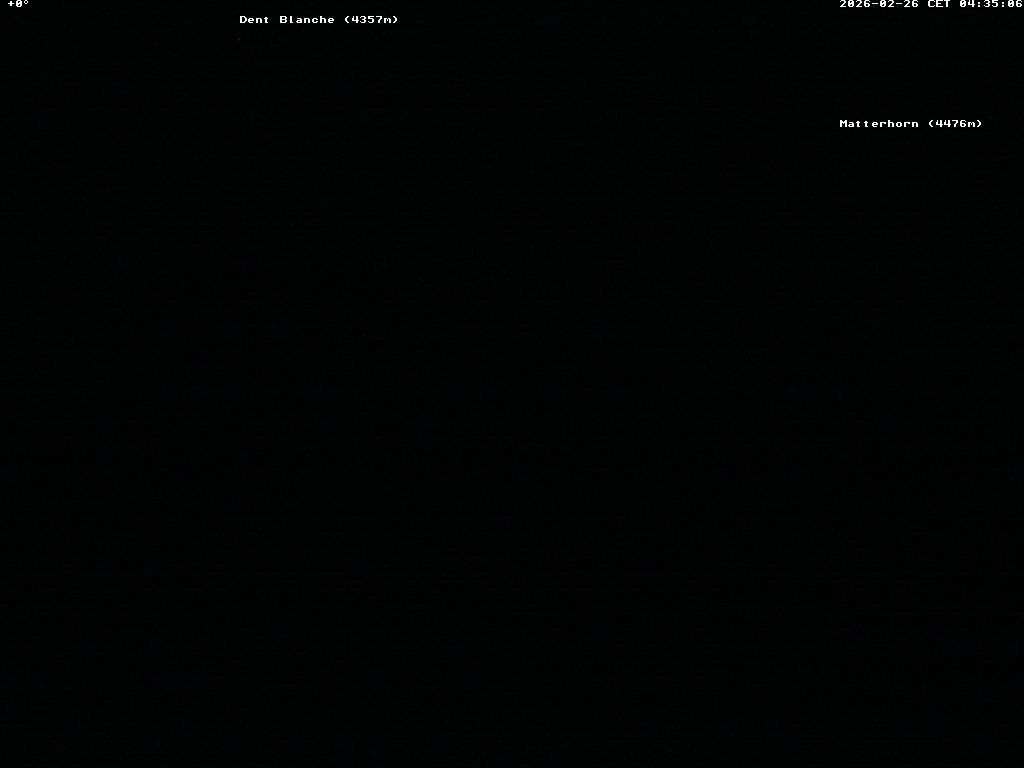 Archived image Webcam Thyon: Les Masses - View of Dent Blanche and Matterhorn