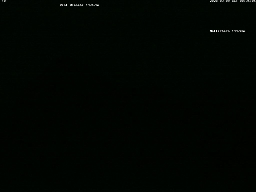 Archiv Foto Webcam Thyon: Les Masses - Blick Richtung Dent Blanche und Matterhorn