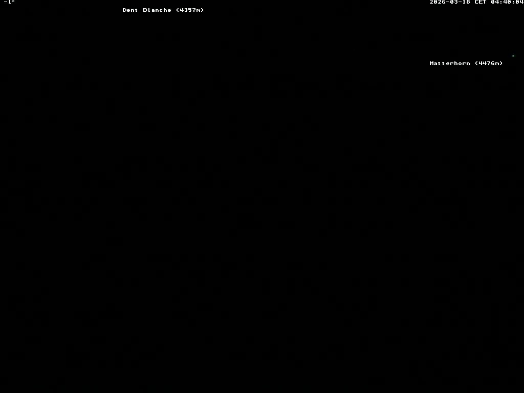 Archiv Foto Webcam Thyon: Les Masses - Blick Richtung Dent Blanche und Matterhorn