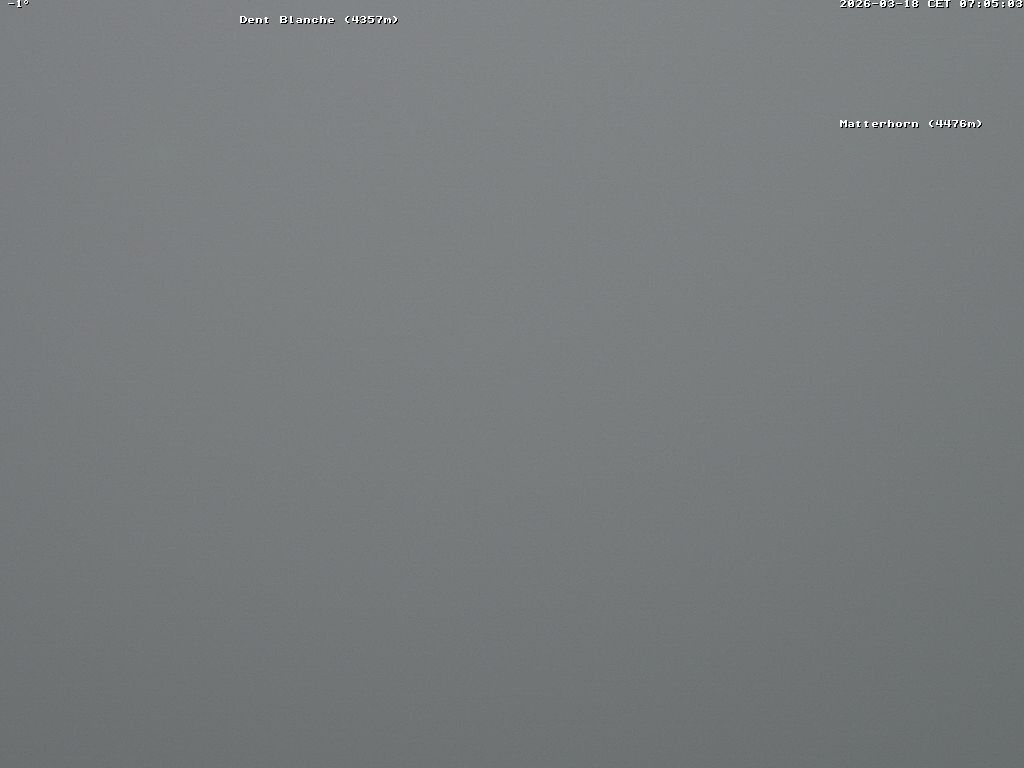 Archiv Foto Webcam Thyon: Les Masses - Blick Richtung Dent Blanche und Matterhorn