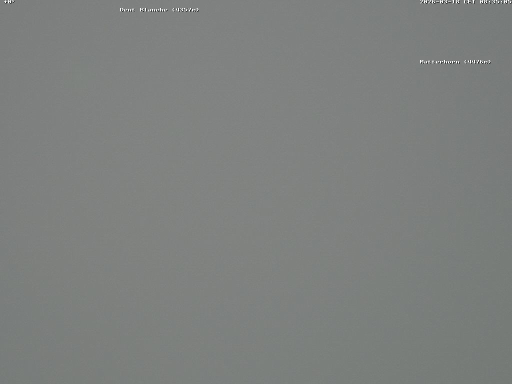 Archiv Foto Webcam Thyon: Les Masses - Blick Richtung Dent Blanche und Matterhorn