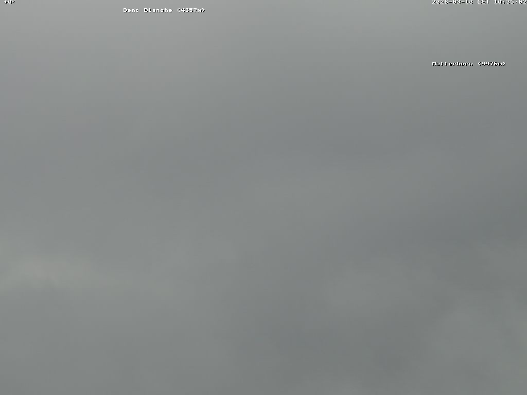 Archiv Foto Webcam Thyon: Les Masses - Blick Richtung Dent Blanche und Matterhorn