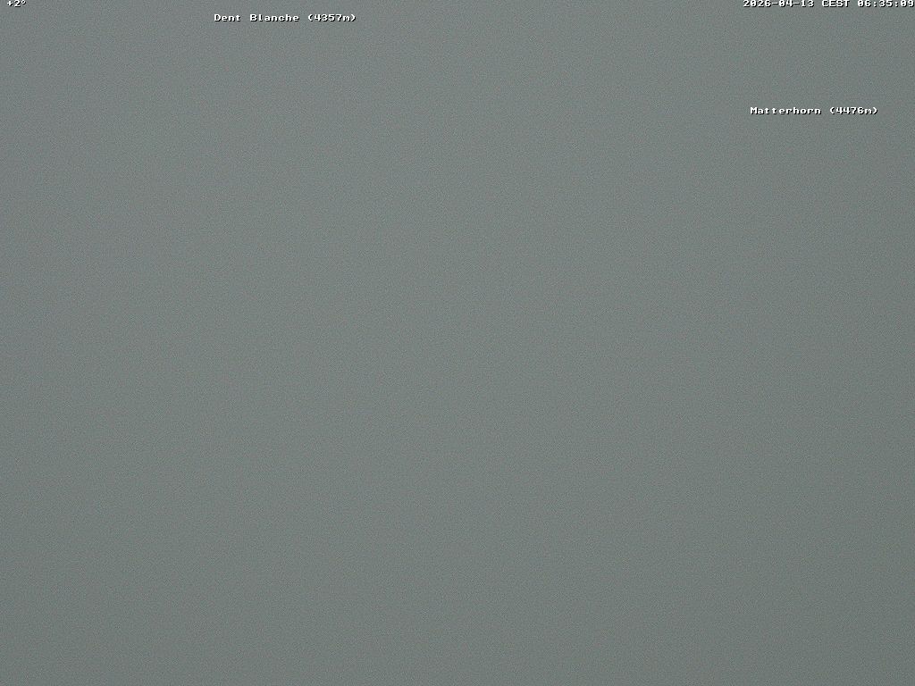 Archived image Webcam Thyon: Les Masses - View of Dent Blanche and Matterhorn