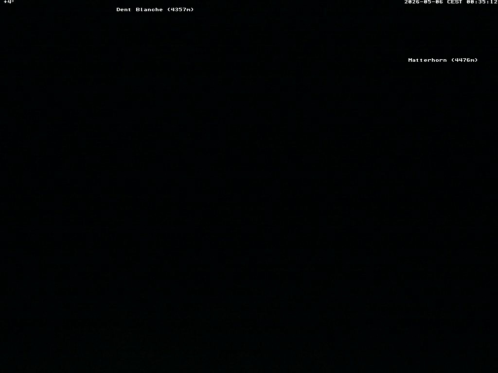 Archived image Webcam Thyon: Les Masses - View of Dent Blanche and Matterhorn