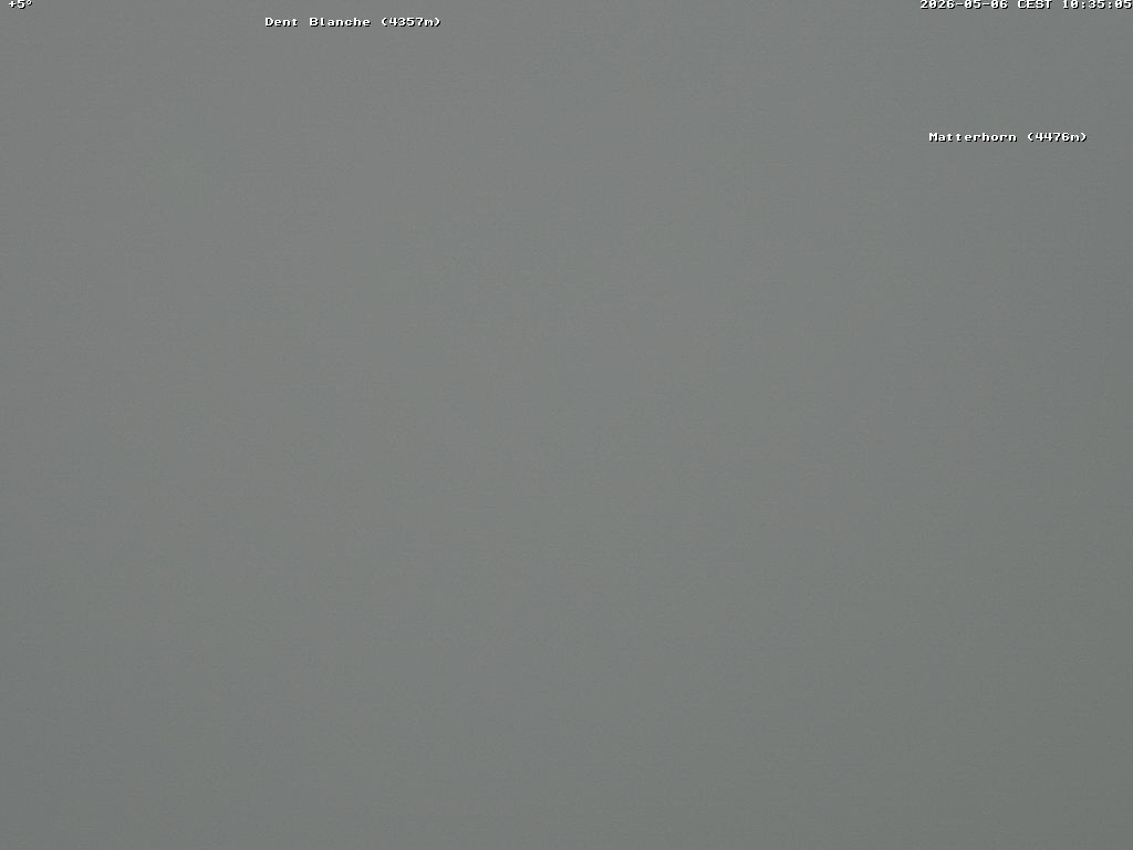 Archived image Webcam Thyon: Les Masses - View of Dent Blanche and Matterhorn