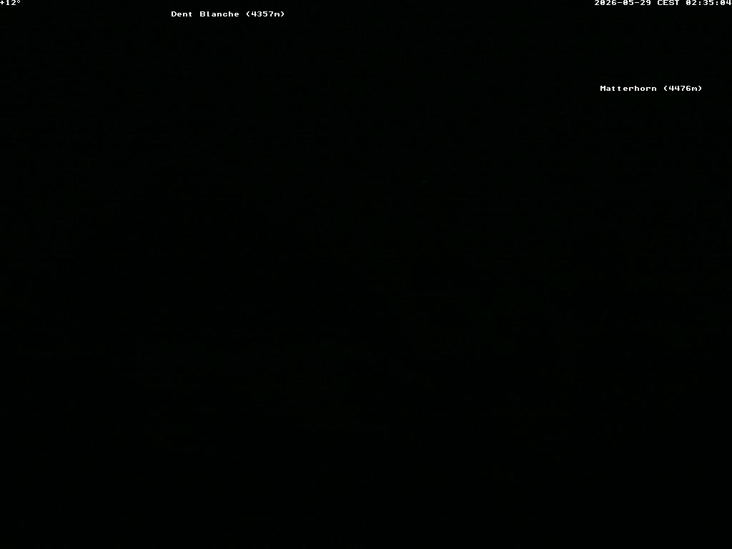 Archiv Foto Webcam Thyon: Les Masses - Blick Richtung Dent Blanche und Matterhorn