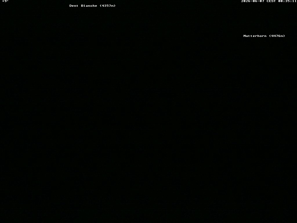 Archived image Webcam Thyon: Les Masses - View of Dent Blanche and Matterhorn