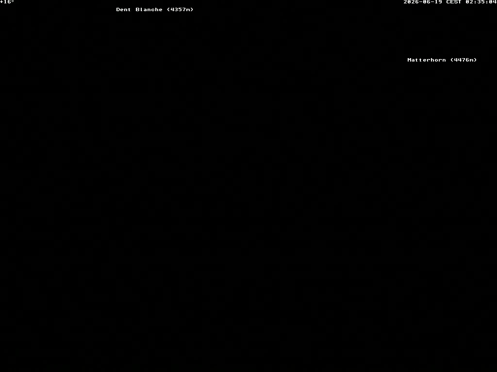 Archived image Webcam Thyon: Les Masses - View of Dent Blanche and Matterhorn