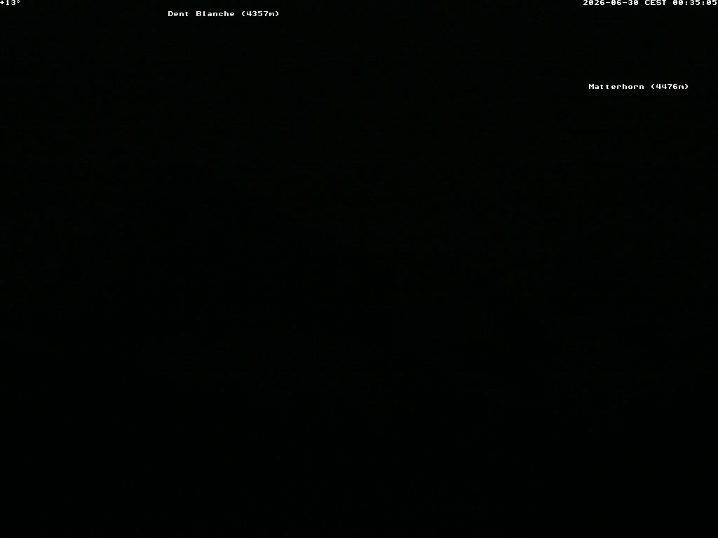 Archived image Webcam Thyon: Les Masses - View of Dent Blanche and Matterhorn