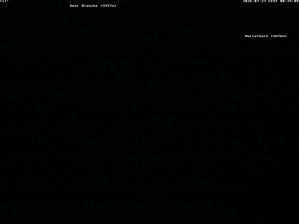 Archived image Webcam Thyon: Les Masses - View of Dent Blanche and Matterhorn