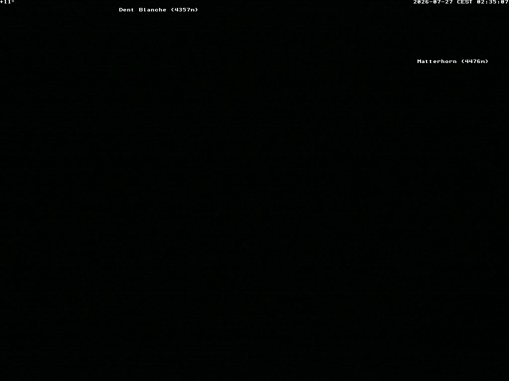 Archived image Webcam Thyon: Les Masses - View of Dent Blanche and Matterhorn