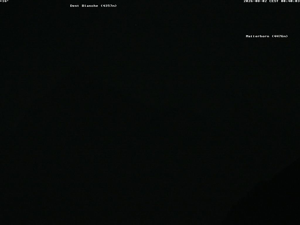 Archiv Foto Webcam Thyon: Les Masses - Blick Richtung Dent Blanche und Matterhorn